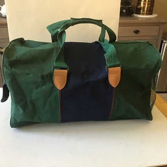 Alexander Julian Colours Men’s Canvas Duffle Bag Hunter Green  & Dk Blue  Unisex - Picture 4 of 15